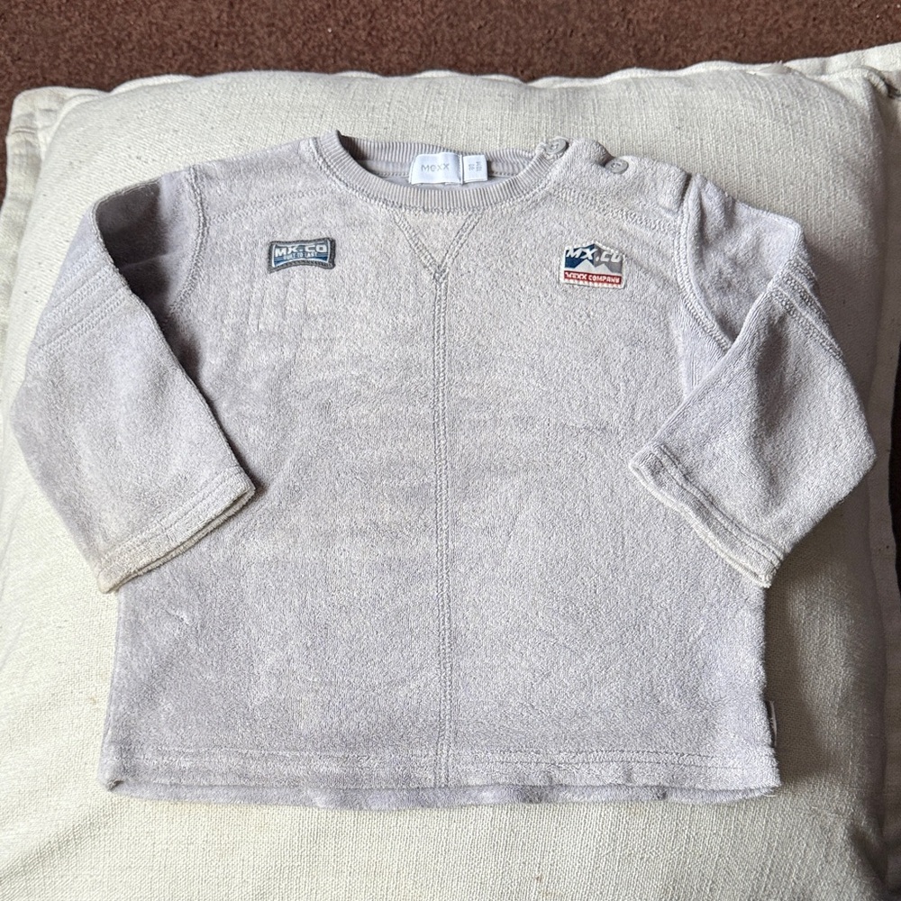 Mexx Light Gray fleece Long Sleeve Tee for Kids